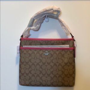 Coach signature file bag